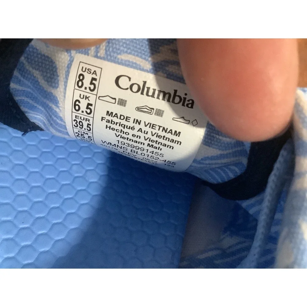 Columbia Performance Fishing Gear Slack Water Blue Shoes Women's Size 8.5